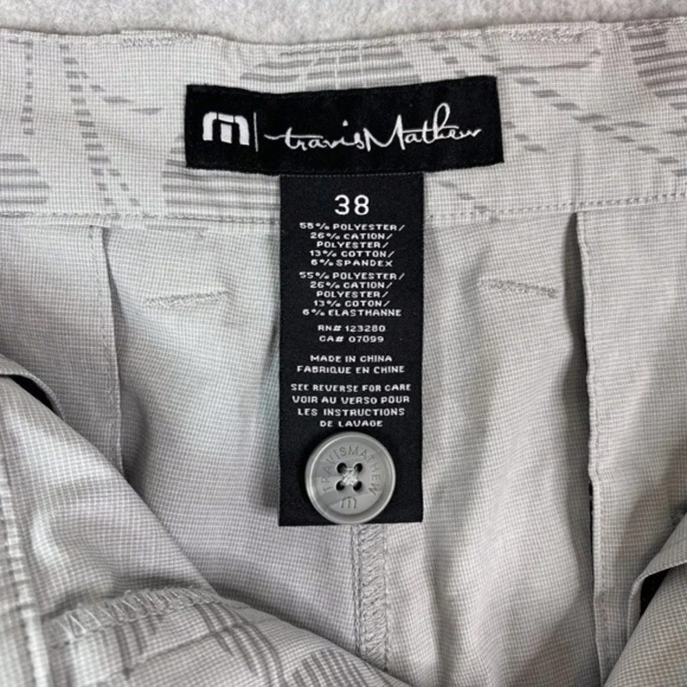 Travis Mathew Shorts Mens 38 Golf Heather Microchip Haole Boy Performance Chino‎